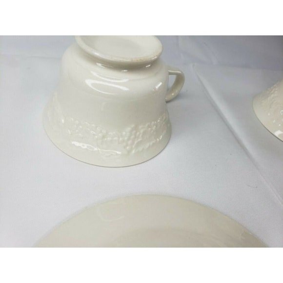 2 Eggshell Theme Homer Laughlin Made In U.S.A Teacup & Saucer Set C41N5 - Picture 8 of 16